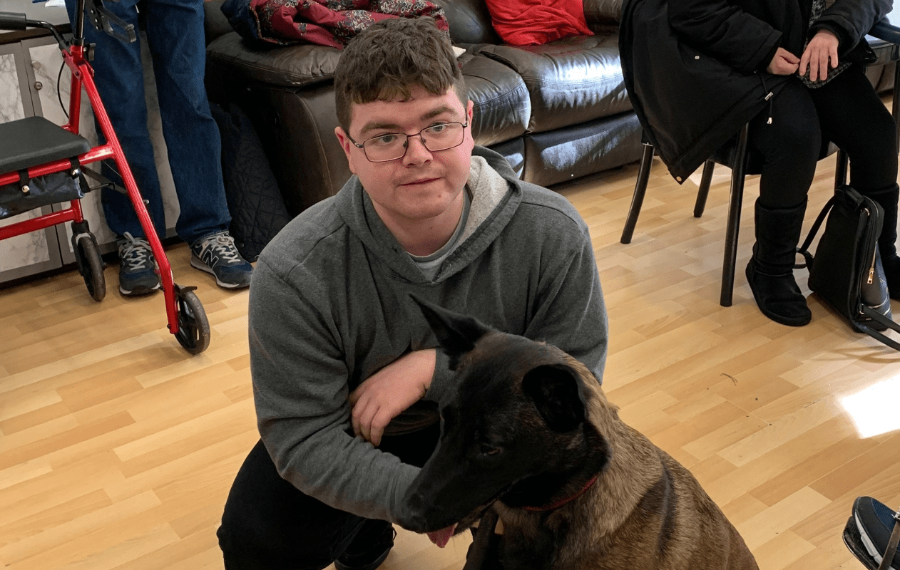 Featured image for “Retired police dog, Baloo, visits local disabed people”