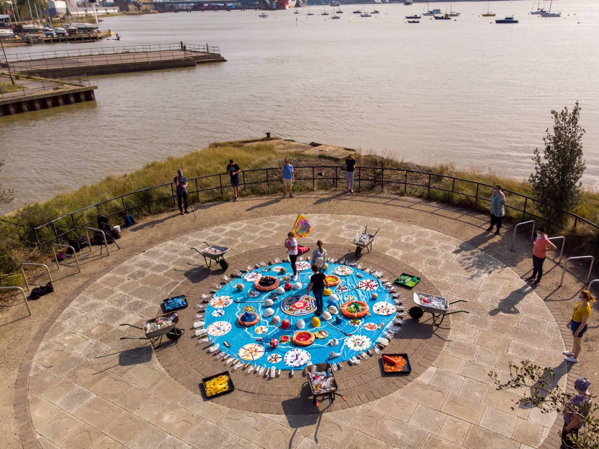 Featured image for “Waste Not, Want Not: Creating mandalas from plastic ‘gems’ and sea ceramics”