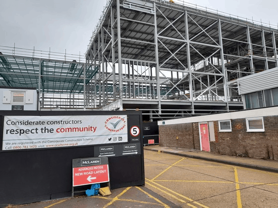 Featured image for “East Square cinema project celebrates topping out milestone”