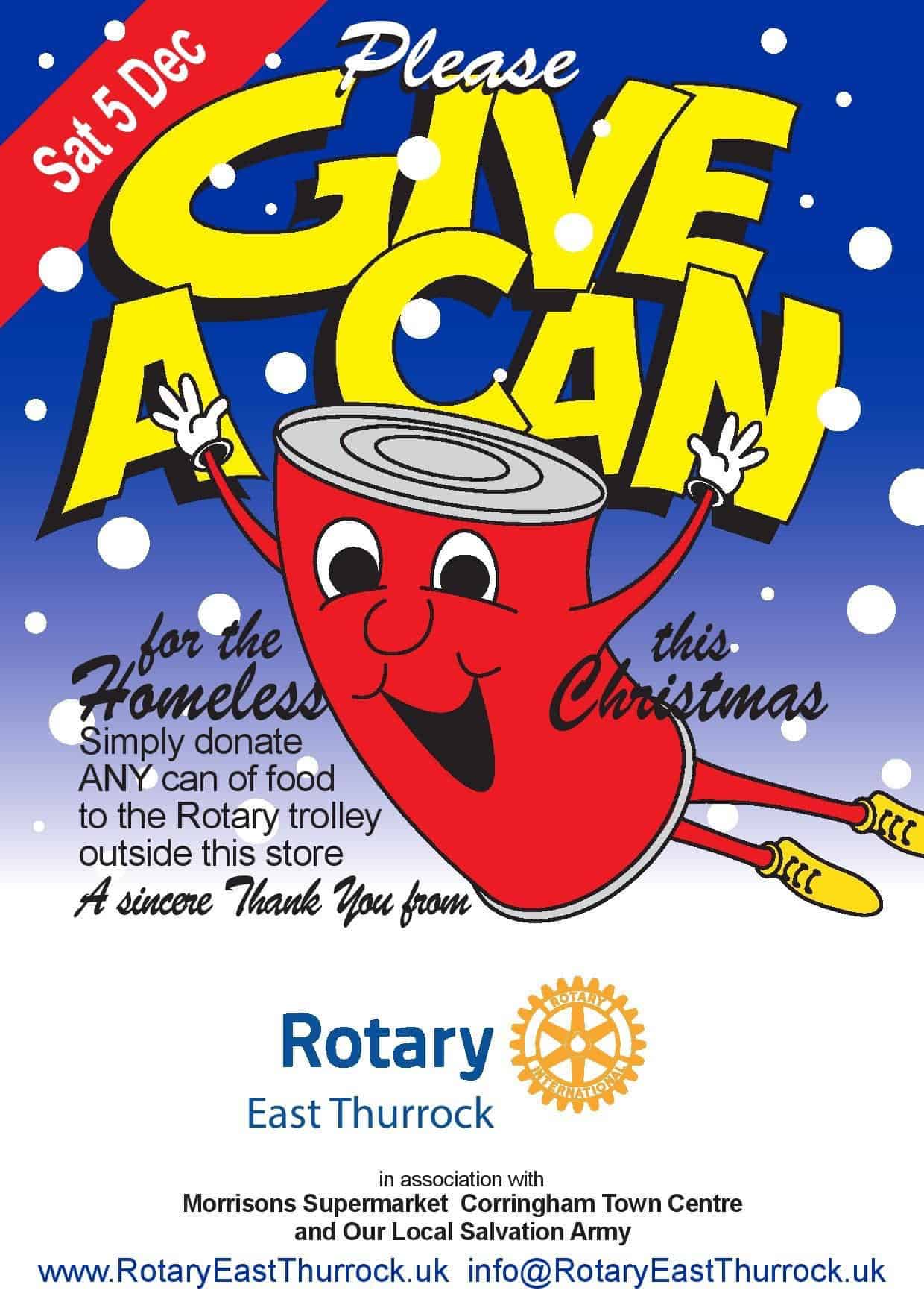 Featured image for “Rotary East Thurrock ‘Give A Can’ appeal”