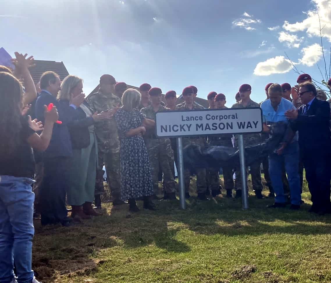 Featured image for “Lance Corporal Nicky Mason Way – official road naming”