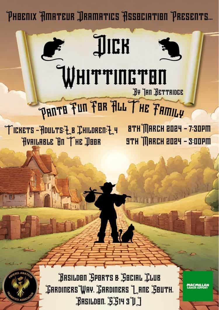 Featured image for “Phoenix Amateur Dramatics Association presents their panto Dick Whittington”
