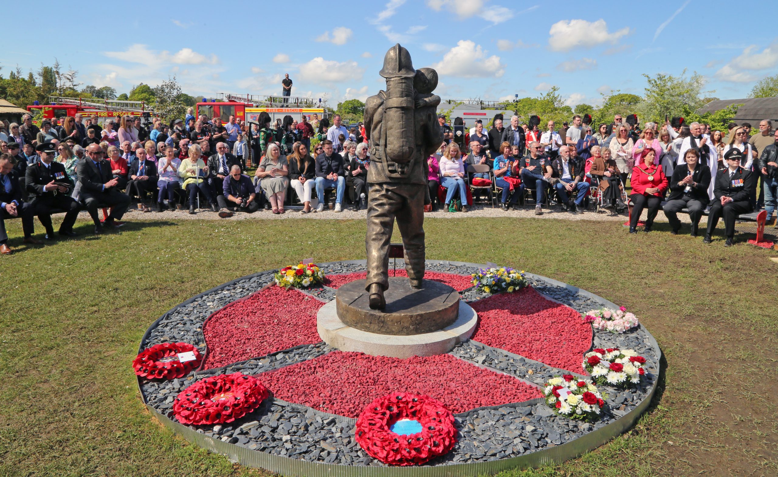 New Nationwide Fire Service Memorial Inaugurated in Essex With High Level Ceremony