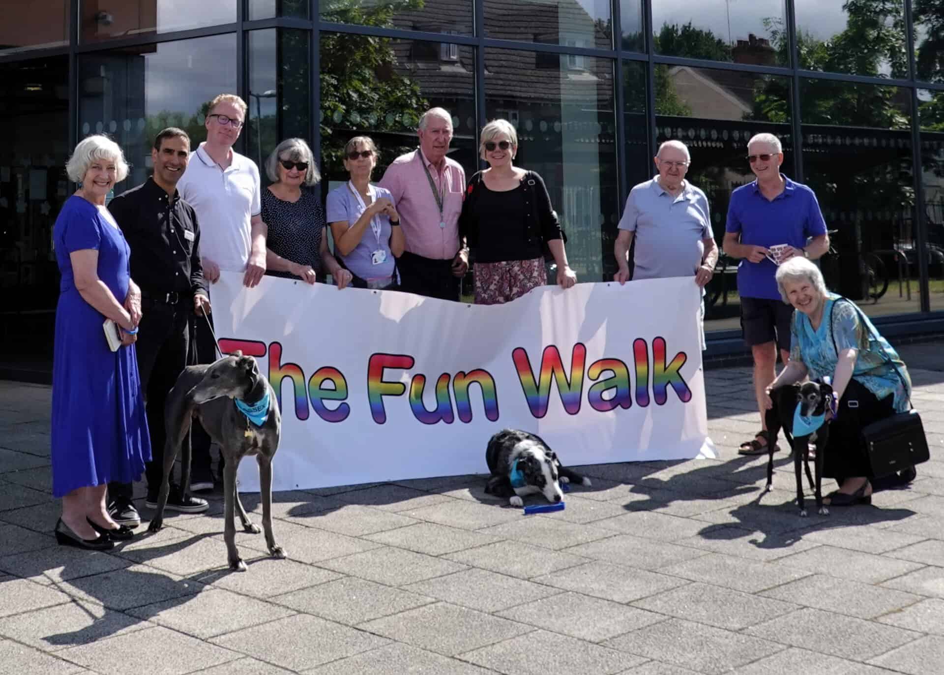 Featured image for “Fun Walk team visits Essex Therapy Dogs ahead of September Virtual Fun Walk”