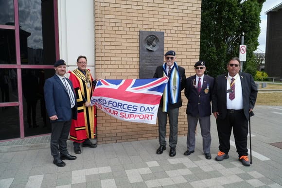 Featured image for “Armed forces flag raised in Basildon”